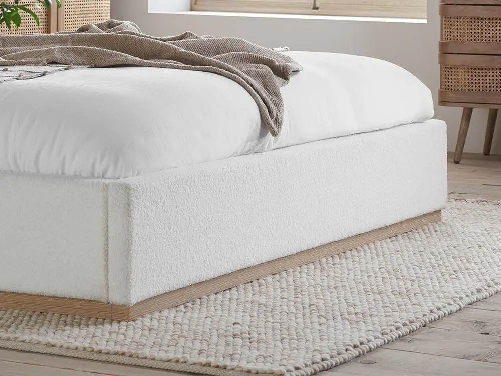 Birlea Birlea Eden White Boucle Bed Frame
