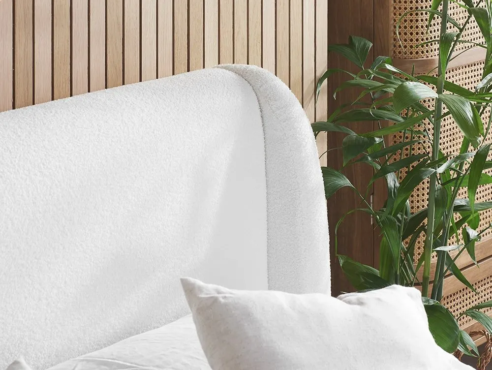 Birlea Birlea Eden White Boucle Bed Frame