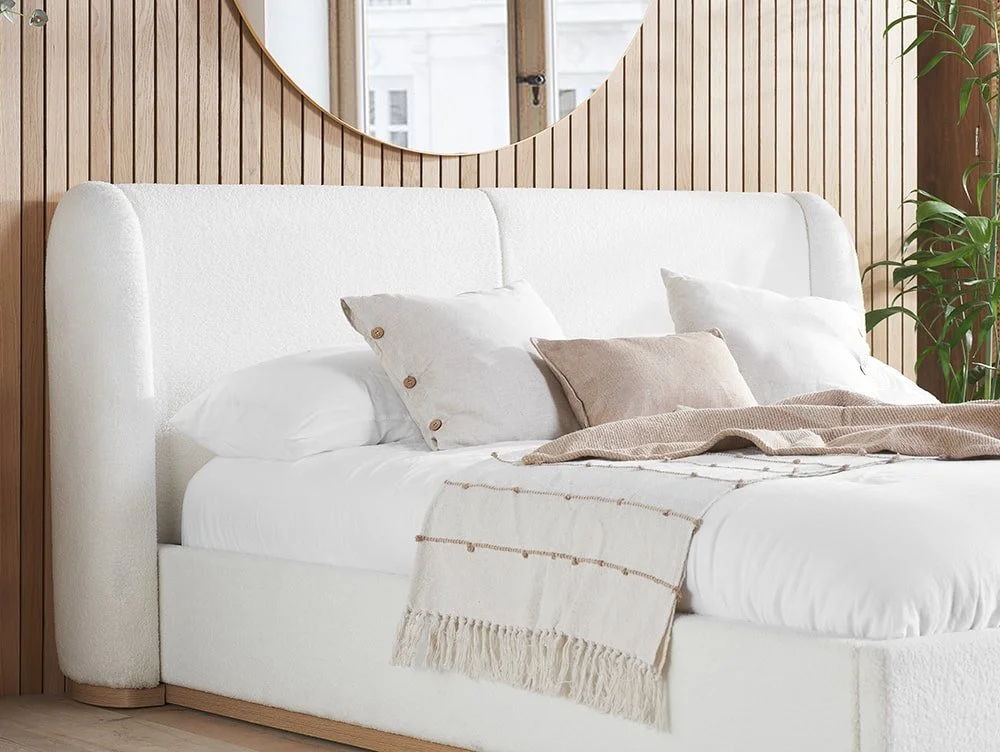 Birlea Birlea Eden White Boucle Bed Frame