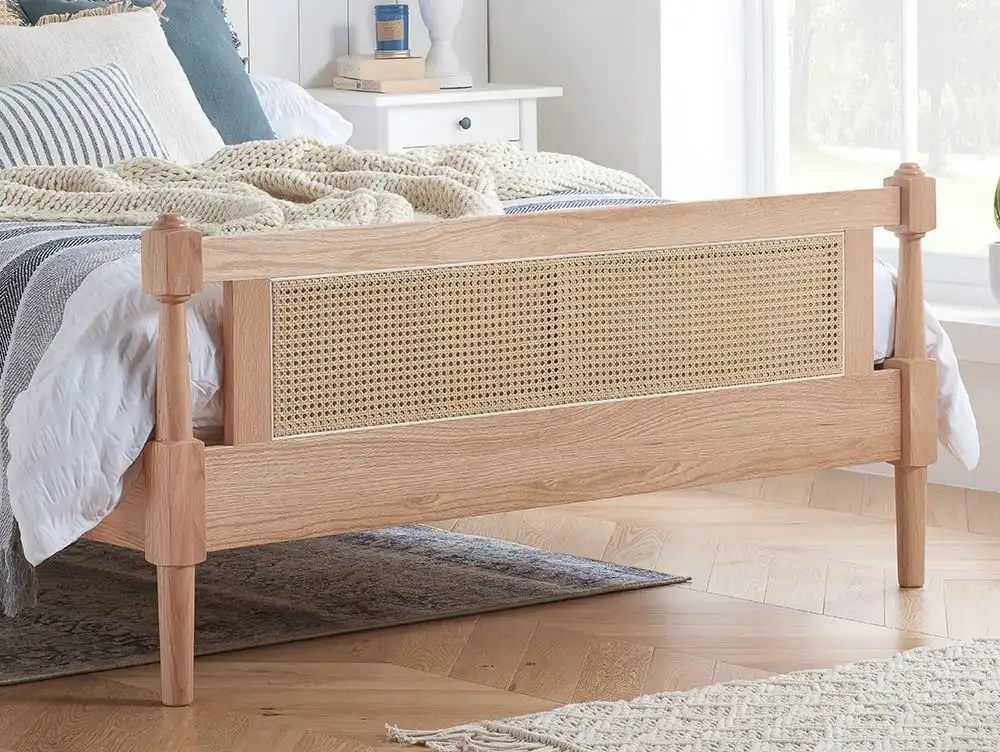 Birlea Birlea Geneva Rattan Oak Wooden Bed Frame