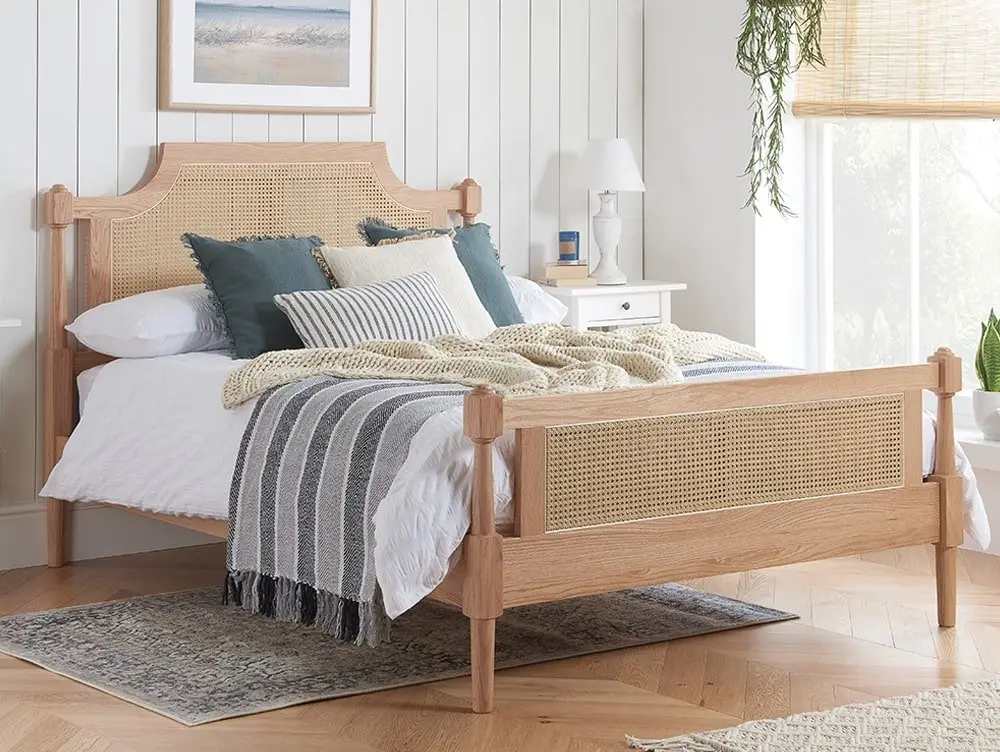 Birlea Birlea Geneva Rattan Oak Wooden Bed Frame