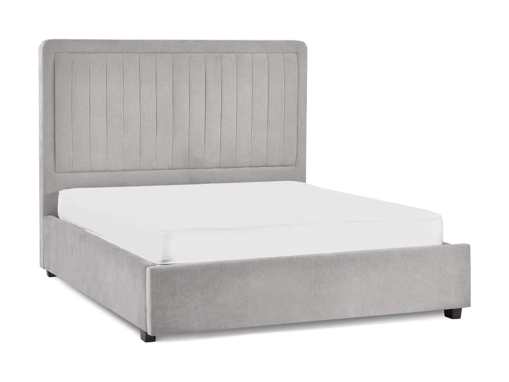 Julian Bowen Julian Bowen Savannah Grey Velvet 1 Drawer Fabric Bed Frame