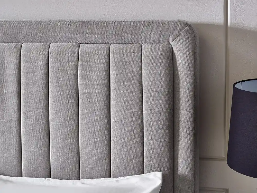 Julian Bowen Julian Bowen Savannah Grey Velvet 1 Drawer Fabric Bed Frame