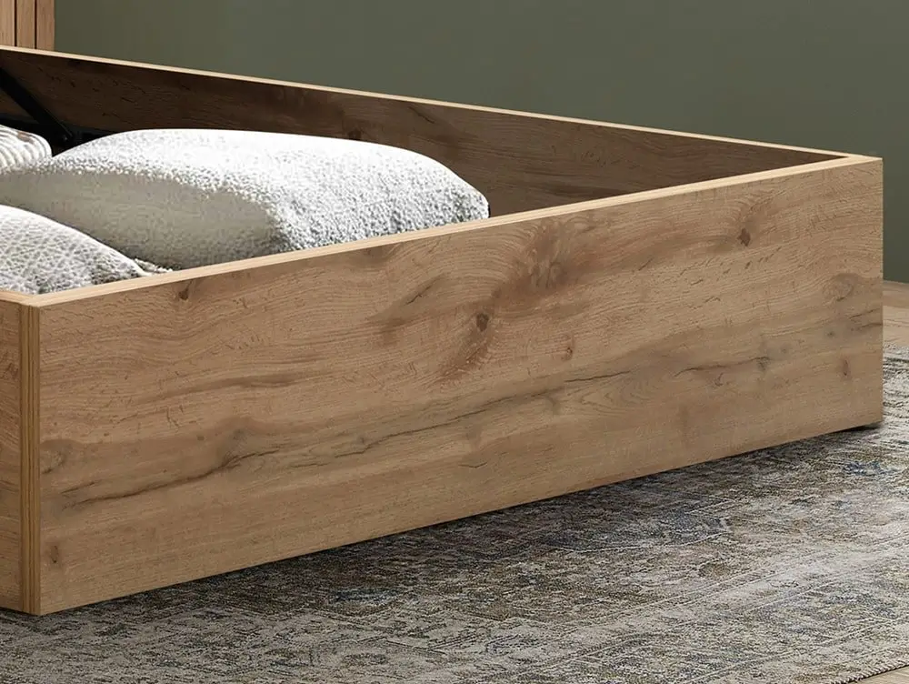 Birlea Birlea Halfden White Fabric Ottoman Bed Frame