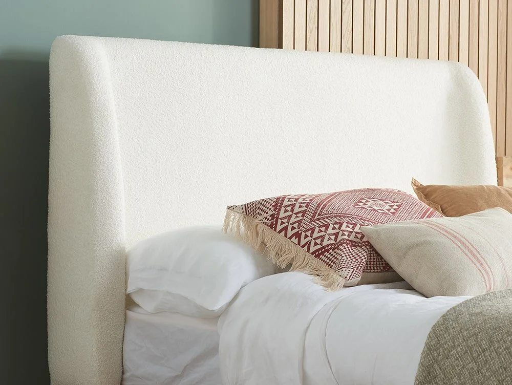 Birlea Birlea Halfden White Fabric Ottoman Bed Frame