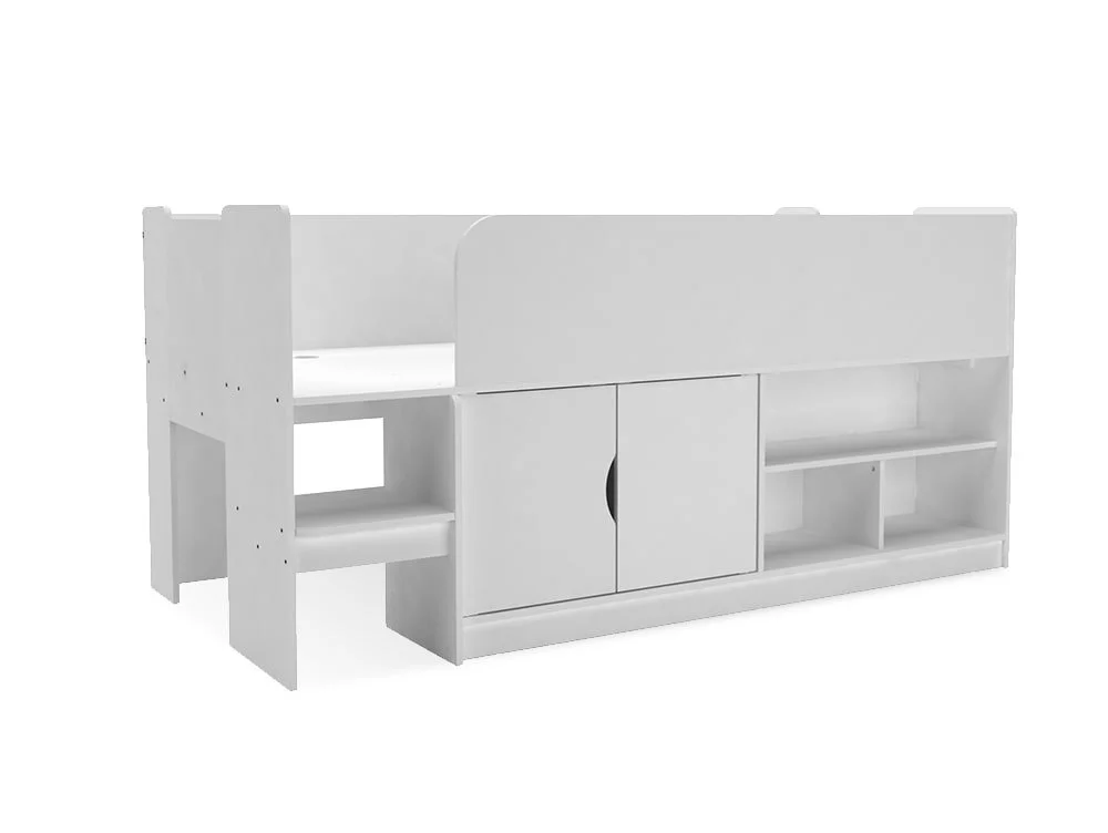 Kidsaw Kidsaw Kudl White Mid Sleeper Storage Bed Frame