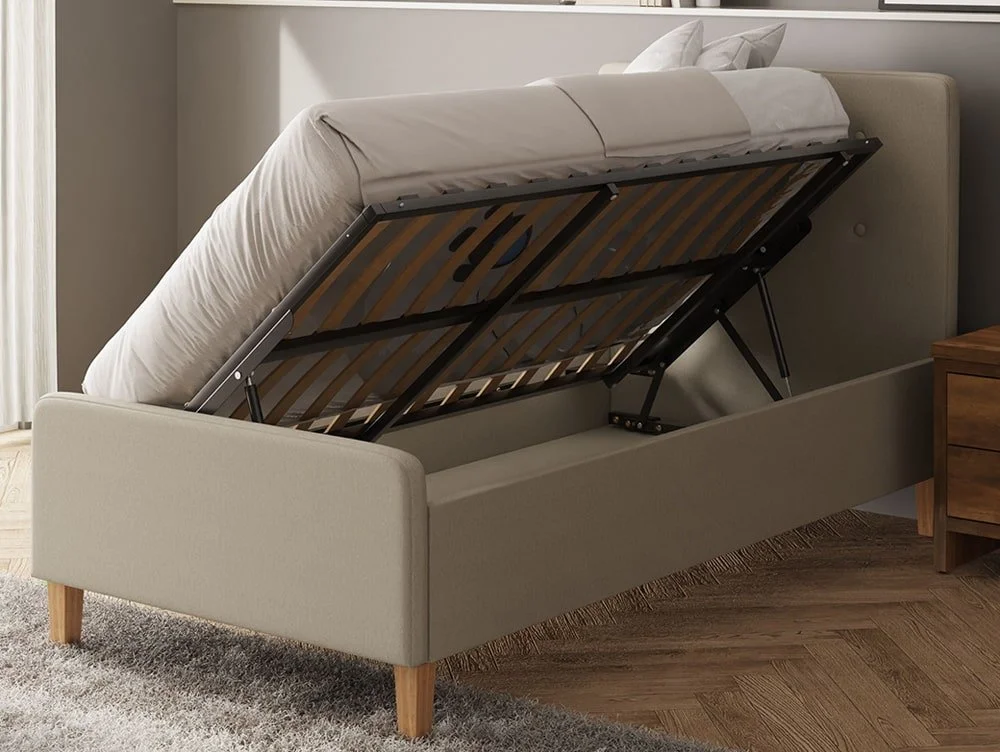 GFW GFW Ashbourne Natural Fabric Ottoman Bed Frame