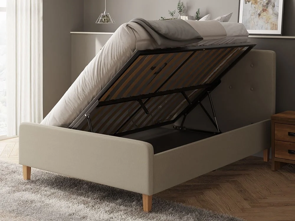 GFW GFW Ashbourne Natural Fabric Ottoman Bed Frame