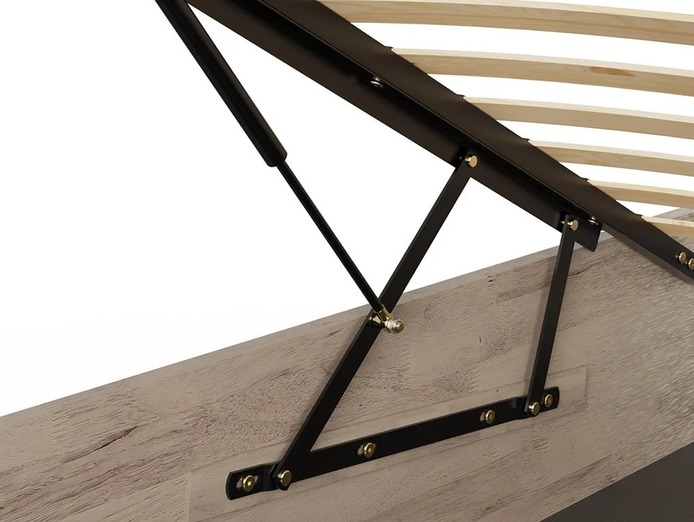 GFW GFW Madrid Limed Oak Wooden Ottoman Bed Frame