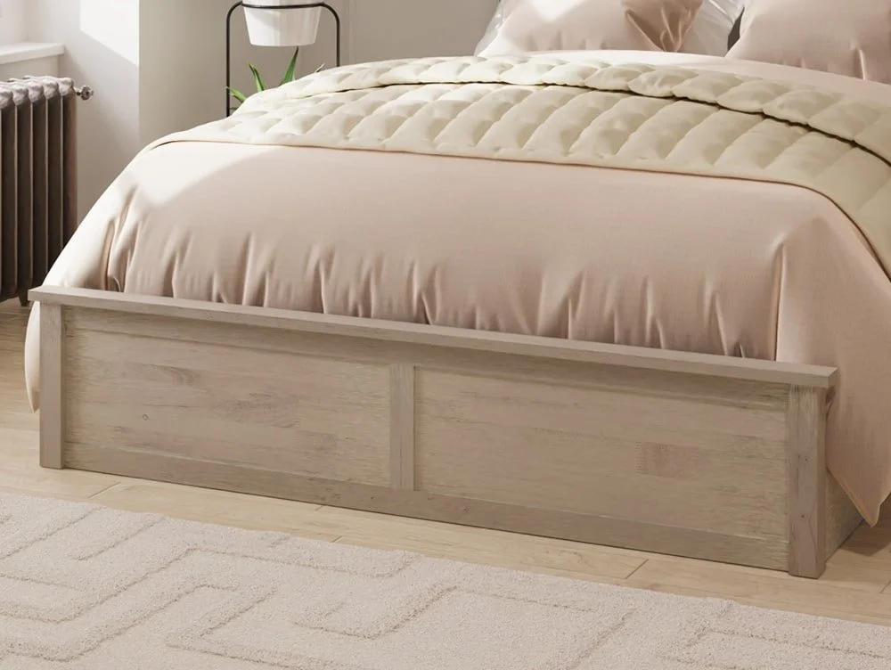 GFW GFW Madrid Limed Oak Wooden Ottoman Bed Frame