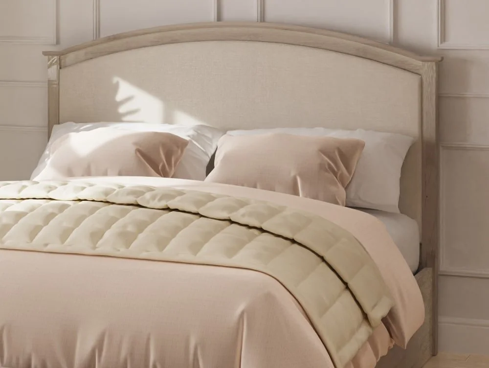 GFW GFW Madrid Limed Oak Wooden Ottoman Bed Frame