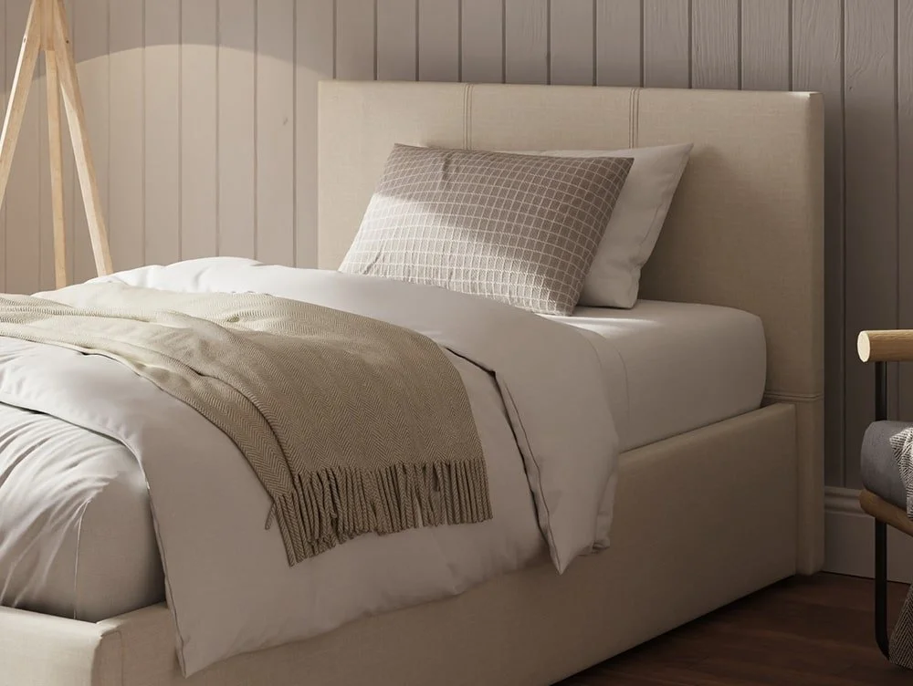 GFW GFW Ecuador Natural Hopsack Fabric Side Lift Ottoman Bed Frame