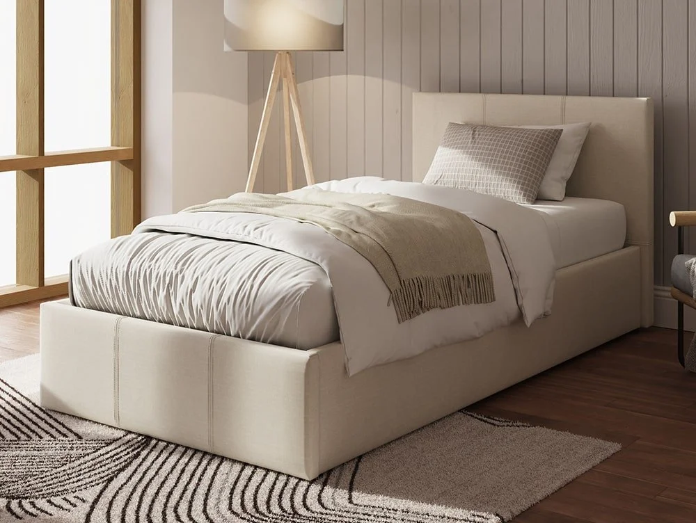 GFW GFW Ecuador Natural Hopsack Fabric Side Lift Ottoman Bed Frame