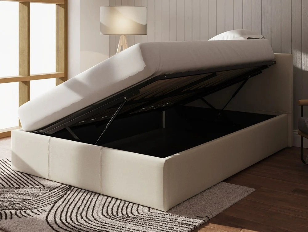 GFW GFW Ecuador Natural Hopsack Fabric Side Lift Ottoman Bed Frame