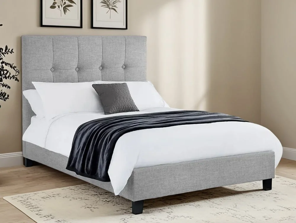 Julian Bowen Julian Bowen Sorrento Light Grey Fabric Bed Frame