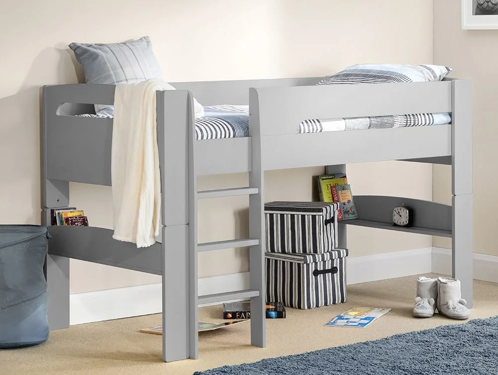 Julian Bowen Julian Bowen Pluto Dove Grey Wooden Mid Sleeper Bed Frame