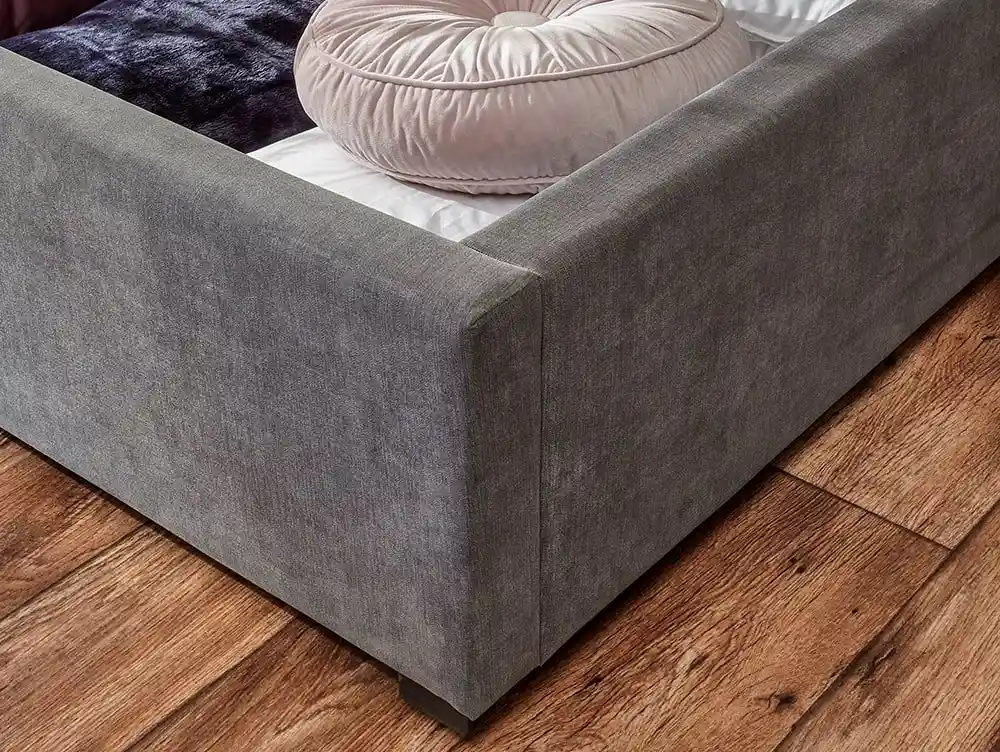 GFW GFW Dakota Pewter Fabric Ottoman Bed Frame