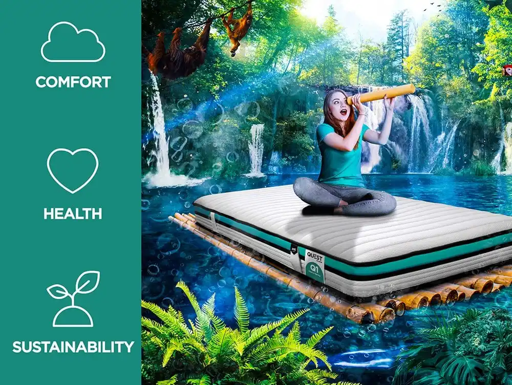 Jay-Be Jay-Be QUEST Q1 e-Sprung Eco-Friendly Children's Mattress in a Box