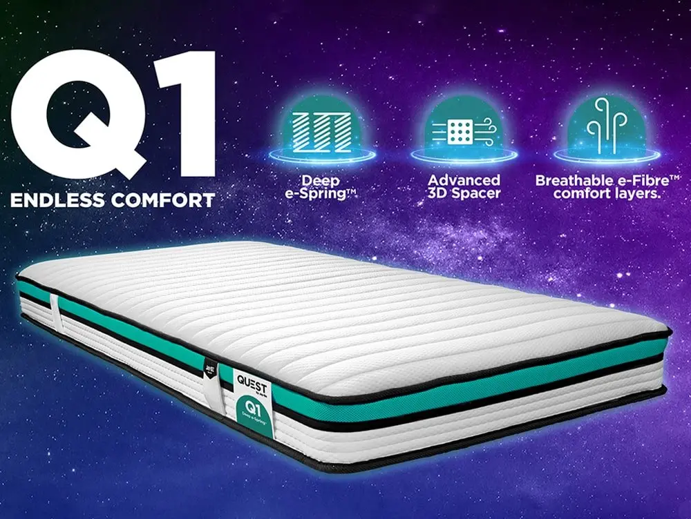 Jay-Be Jay-Be QUEST Q1 e-Sprung Eco-Friendly Children's Mattress in a Box