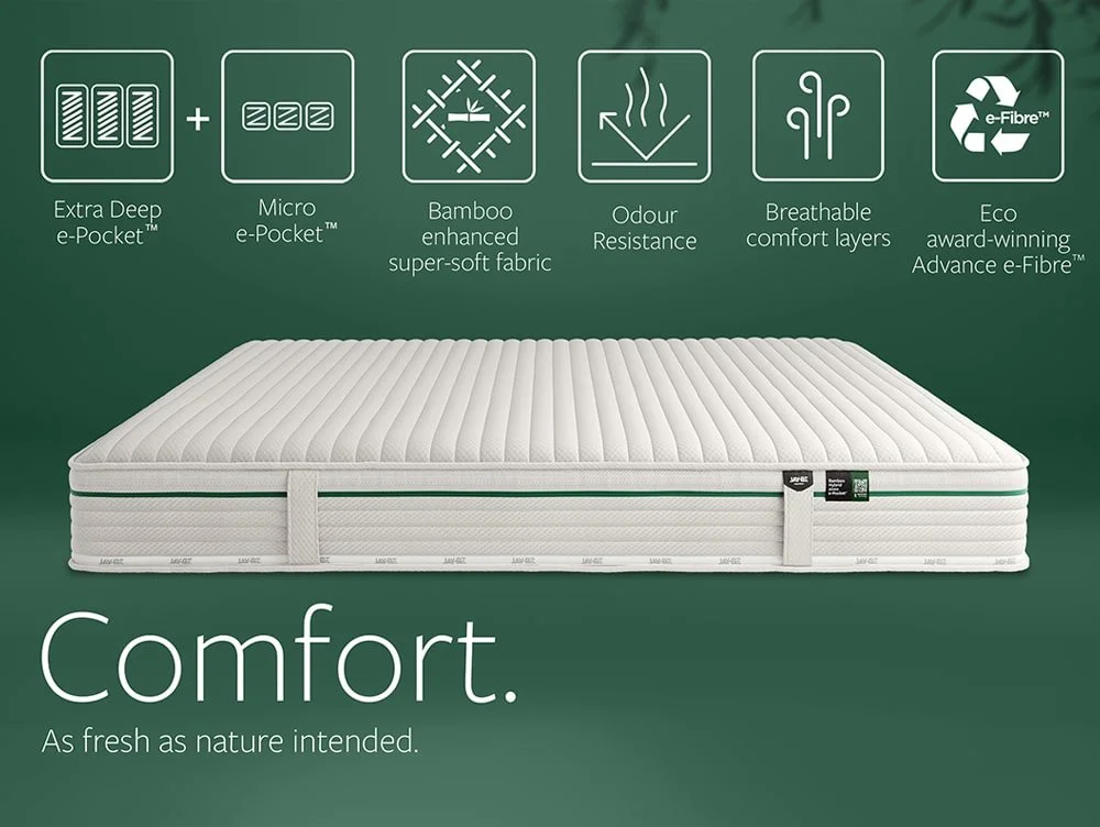 Jay-Be Jay-Be Natural Fresh Bamboo Hybrid 2000 e-Pocket Mattress in a Box