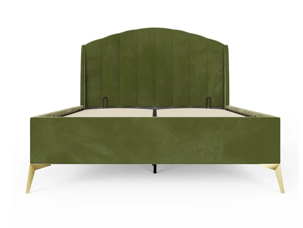 GFW GFW Pettine Green Fabric Ottoman Bed Frame