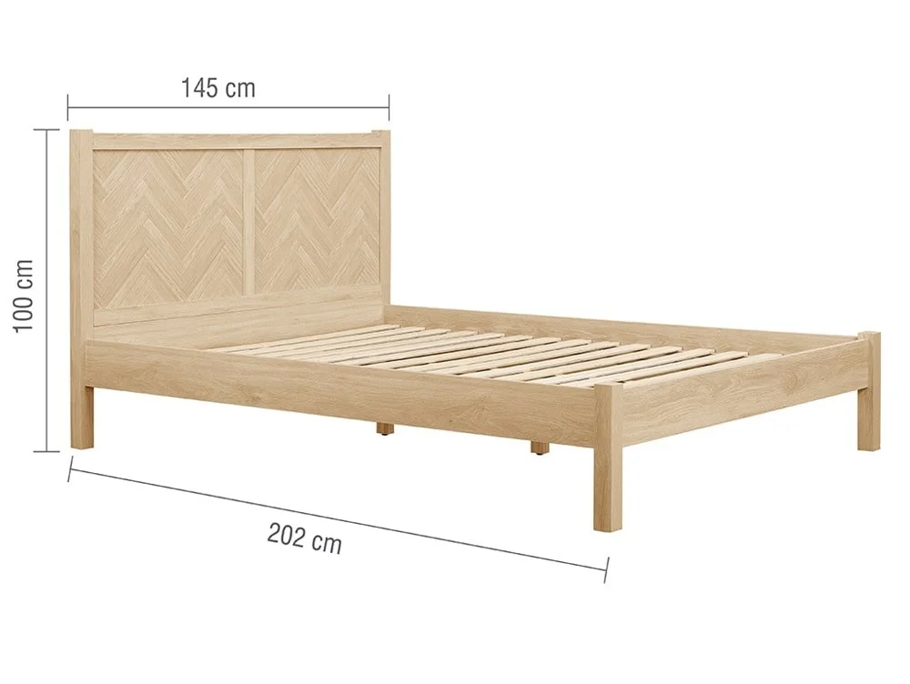 Birlea Birlea Herringford Light Oak Wooden Bed Frame