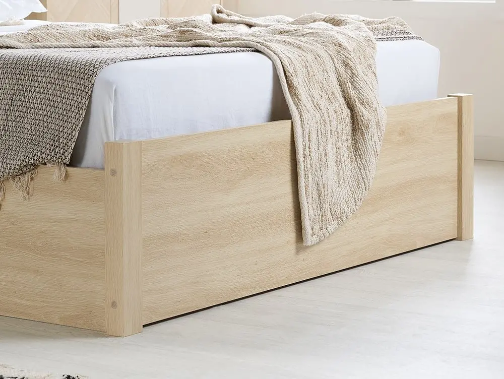 Birlea Birlea Herringford Light Oak Wooden Ottoman Bed Frame