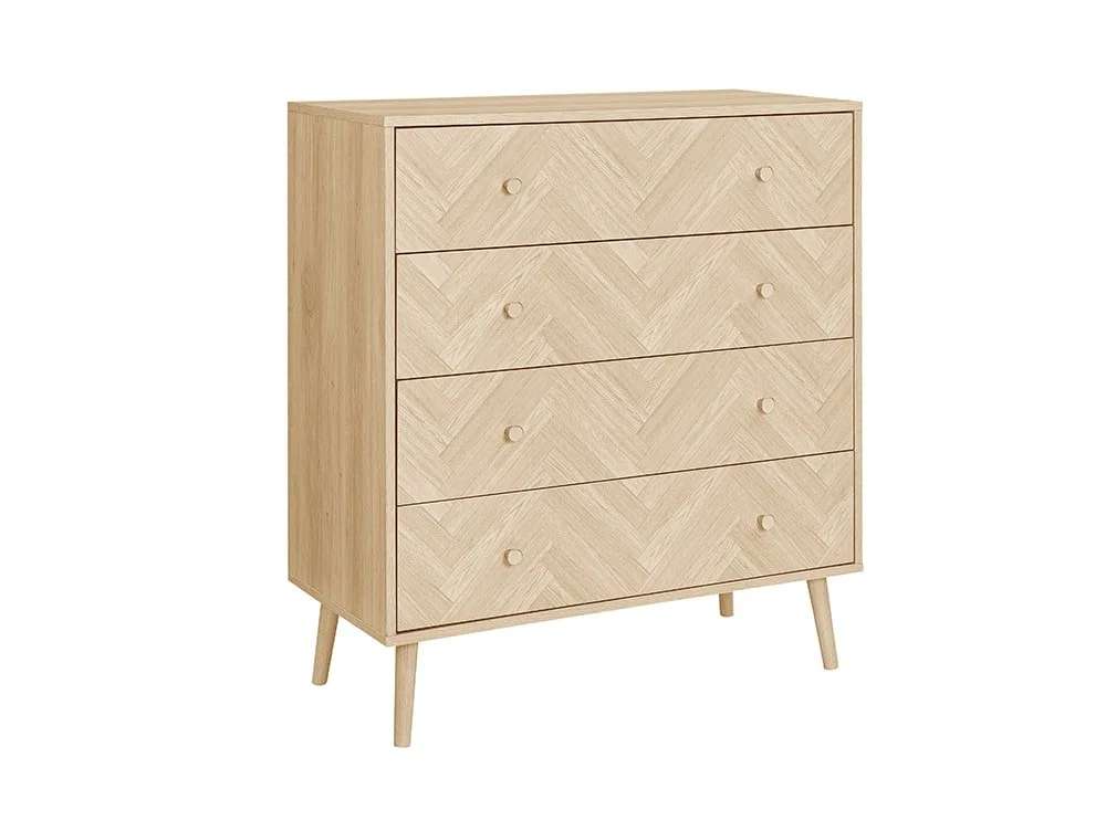 Birlea Birlea Herringford Light Oak 4 Drawer Chest of Drawers