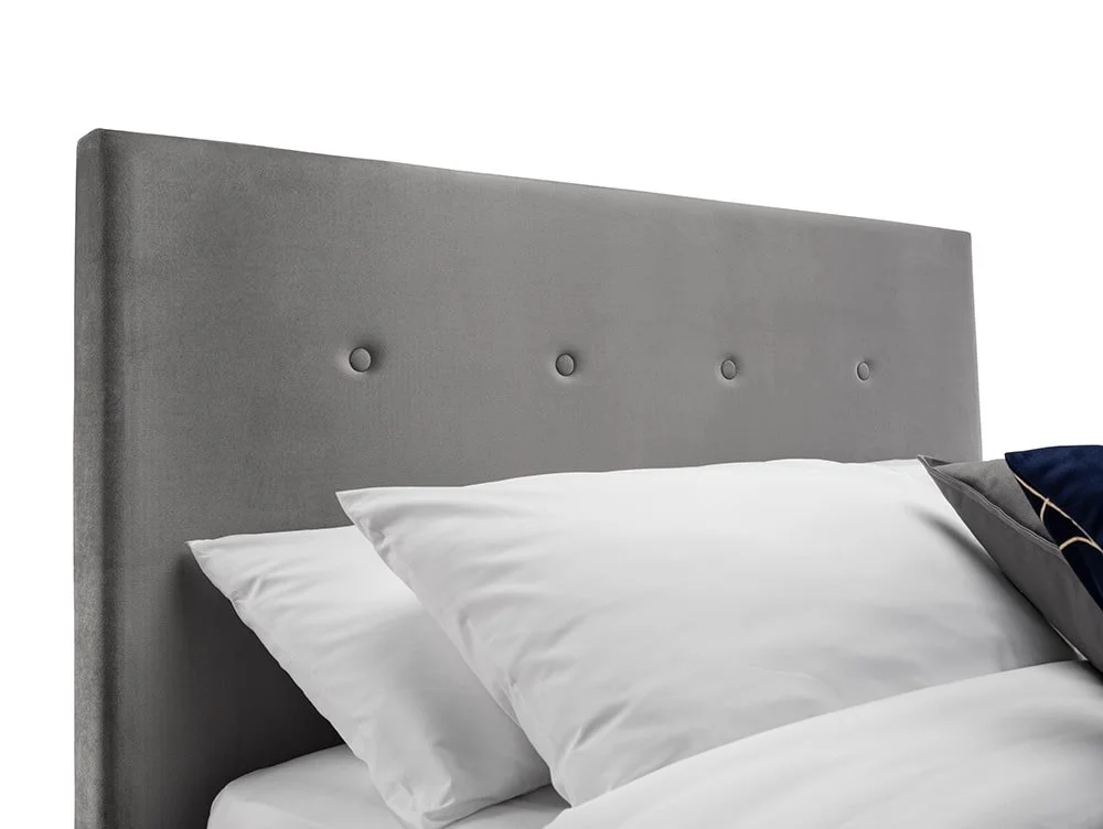 Julian Bowen Julian Bowen Shoreditch Grey Velvet Bed Frame