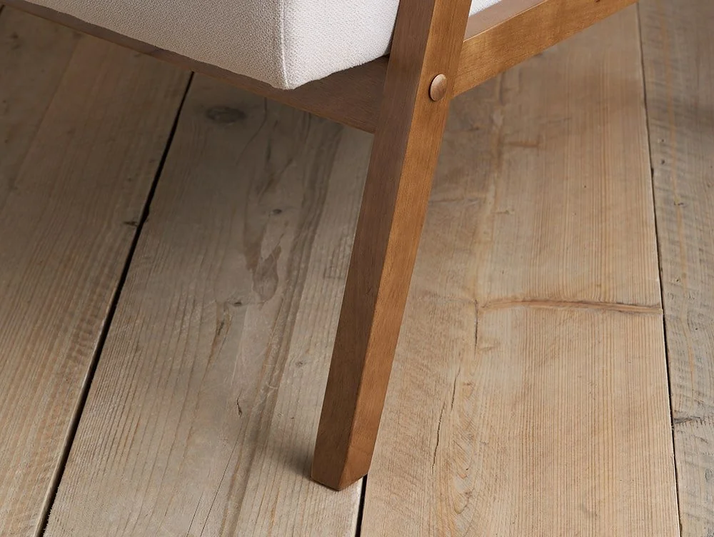 Birlea Birlea Ellwood Cream Linen and Oak Accent Chair