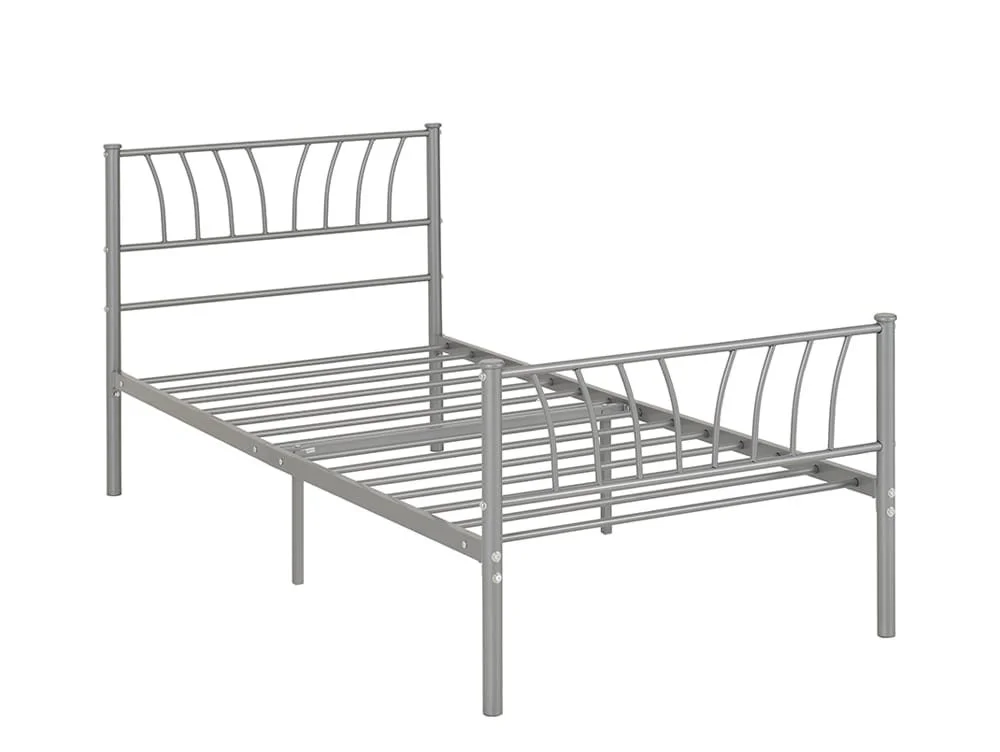 Seconique Seconique Harlow Silver Metal Bed Frame