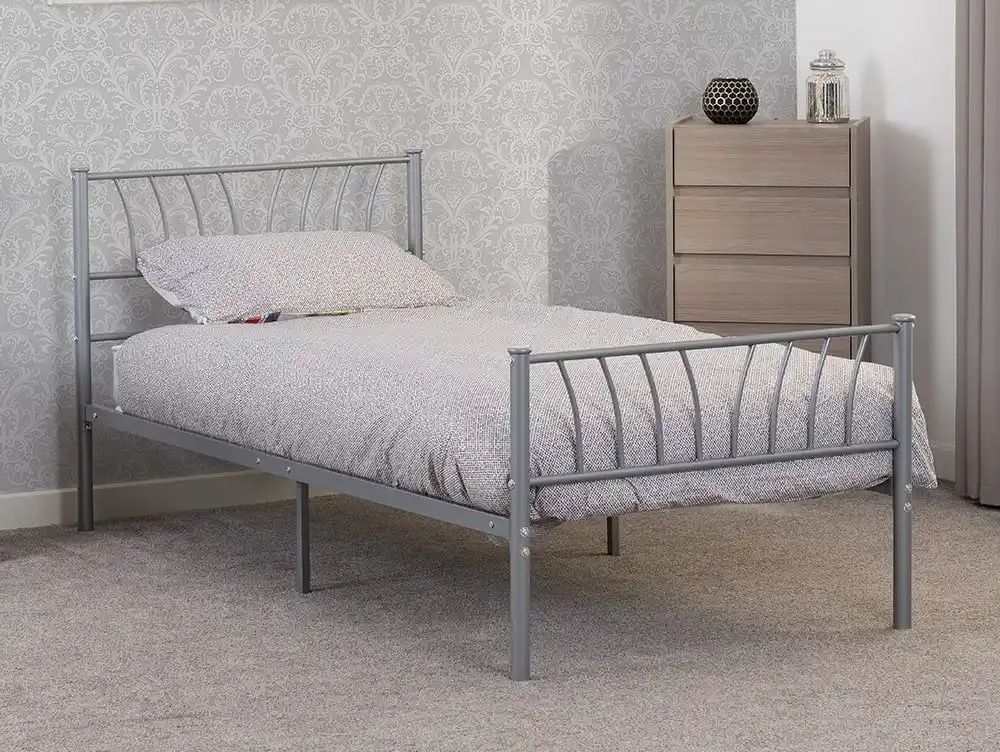 Seconique Seconique Harlow Silver Metal Bed Frame