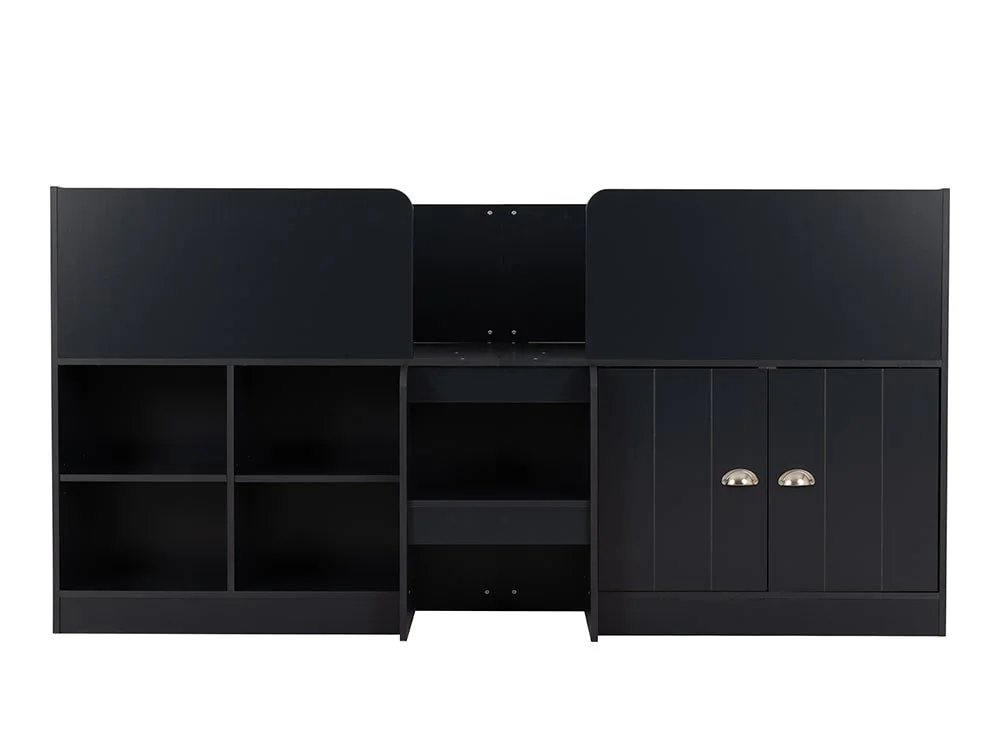 Seconique Seconique Orlando Dark Grey Wooden Low Sleeper Bed Frame