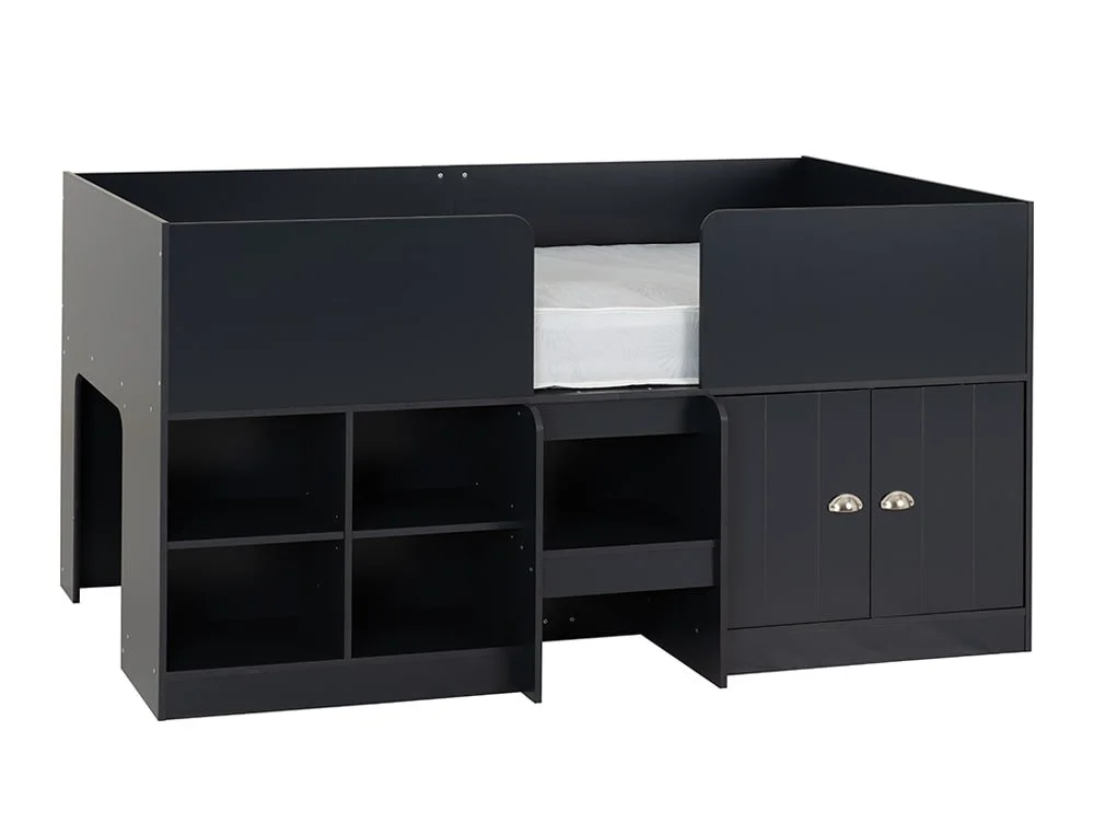 Seconique Seconique Orlando Dark Grey Wooden Low Sleeper Bed Frame