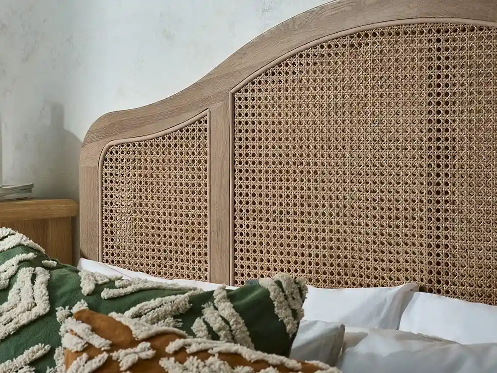 Julian Bowen Julian Bowen Fleur Rattan and Light Oak Wooden Bed Frame