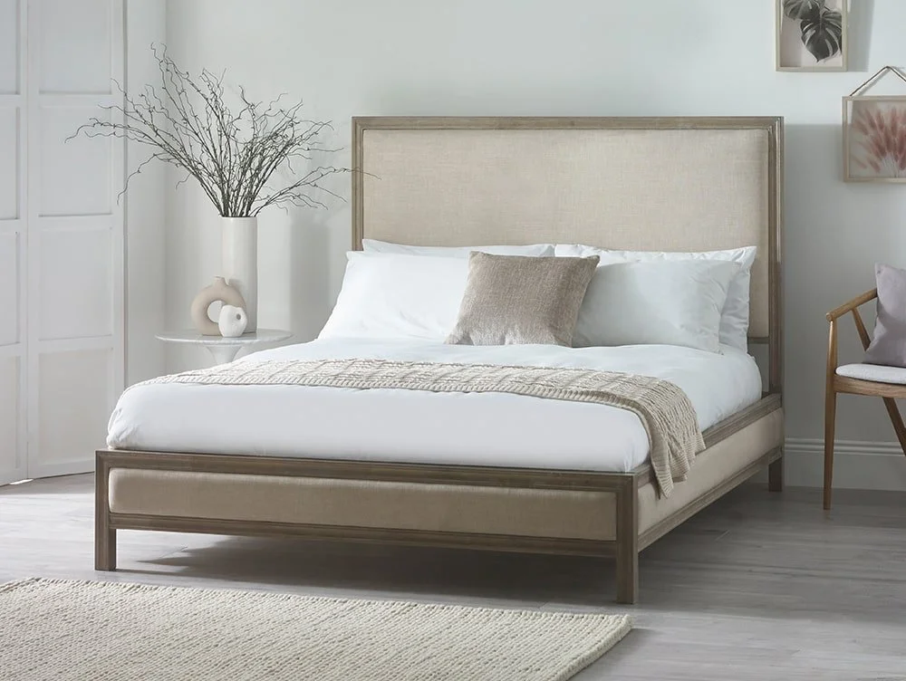 Julian Bowen Julian Bowen Lucie Ivory Fabric Bed Frame