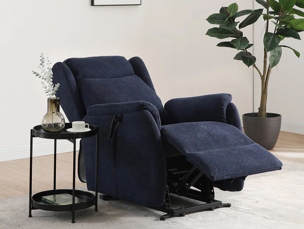 Kyoto Kyoto Fletcher Dual Motor Navy Blue Riser Recliner Chair