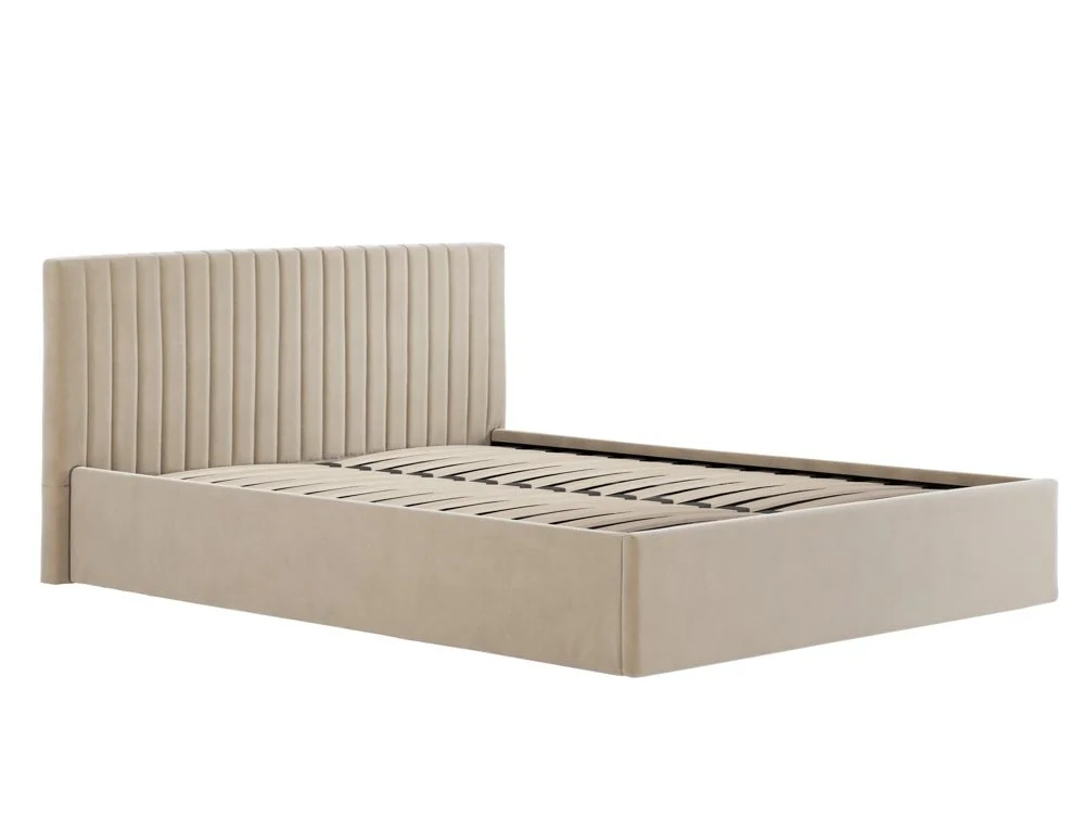 LPD LPD Berlin Beige Velvet Ottoman Bed Frame