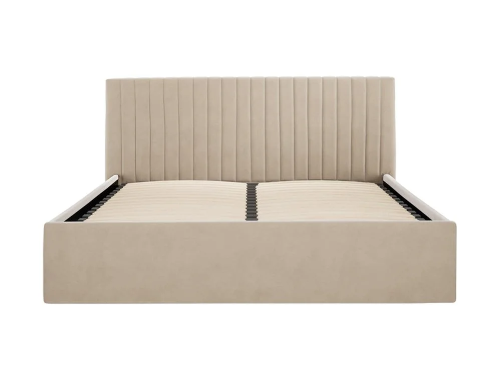 LPD LPD Berlin Beige Velvet Ottoman Bed Frame