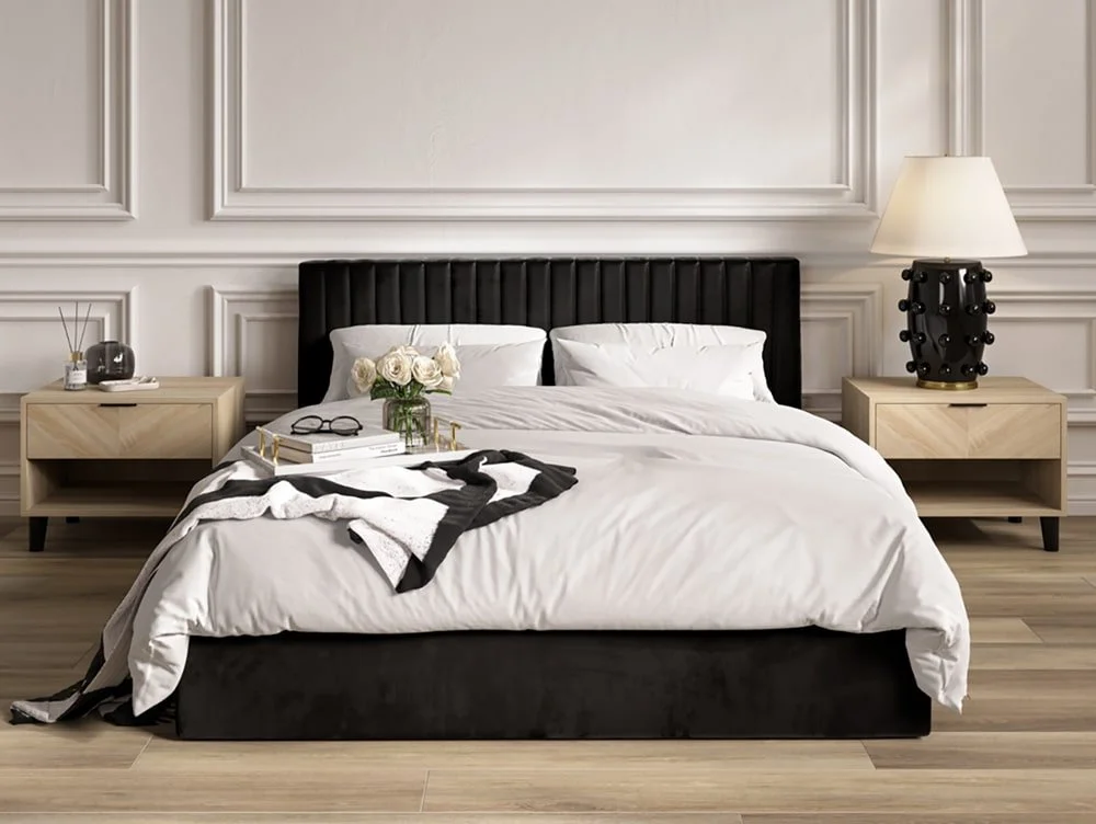LPD LPD Berlin Silver Velvet Ottoman Bed Frame