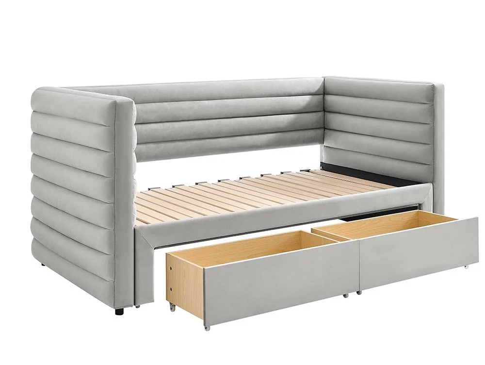 Limelight  Limelight Bellatrix 3ft Single Grey Fabric Day Bed Frame