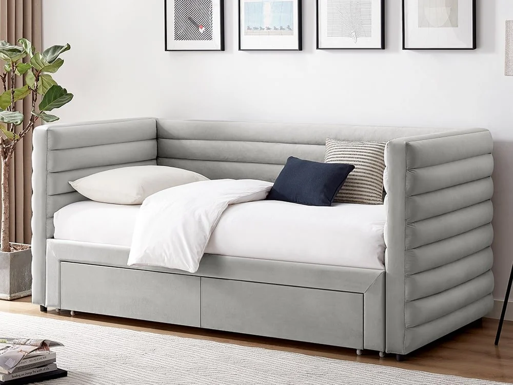 Limelight  Limelight Bellatrix 3ft Single Grey Fabric Day Bed Frame