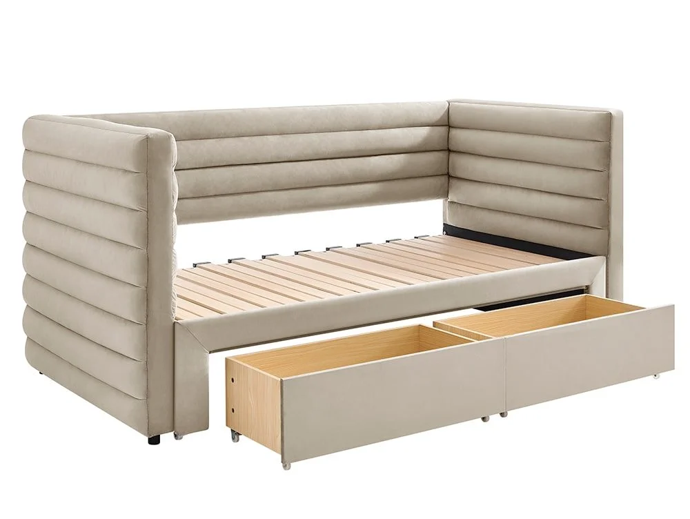 Limelight  Limelight Bellatrix 3ft Single Taupe Fabric Day Bed Frame
