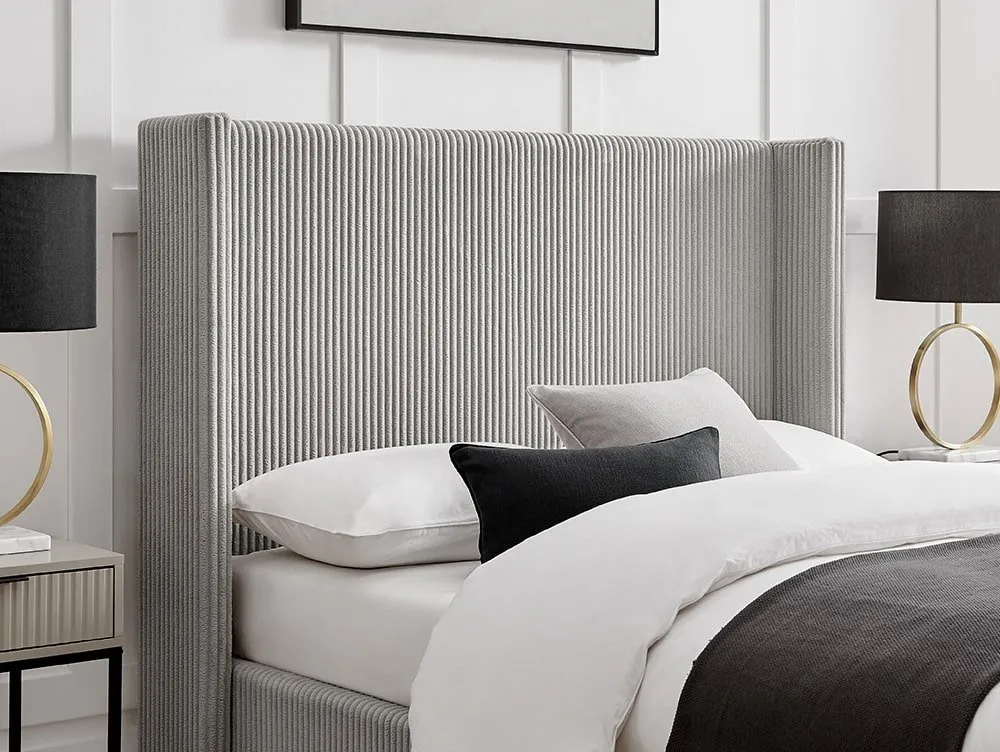 Limelight Limelight Pisces Grey Cord Ottoman Bed Frame