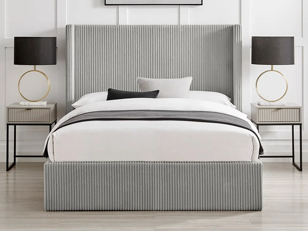 Limelight Limelight Pisces Grey Cord Ottoman Bed Frame