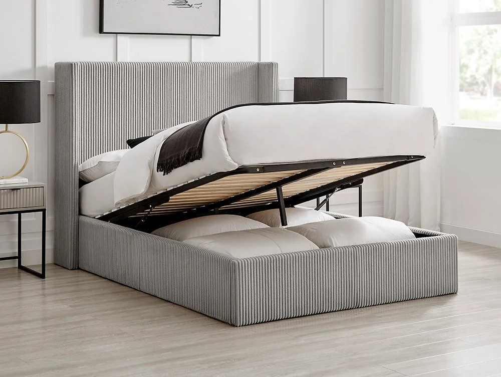 Limelight Limelight Pisces Grey Cord Ottoman Bed Frame