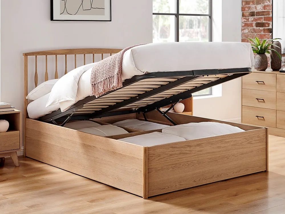 Limelight  Limelight Juno 5ft King Size Oak Wooden Ottoman Bed Frame