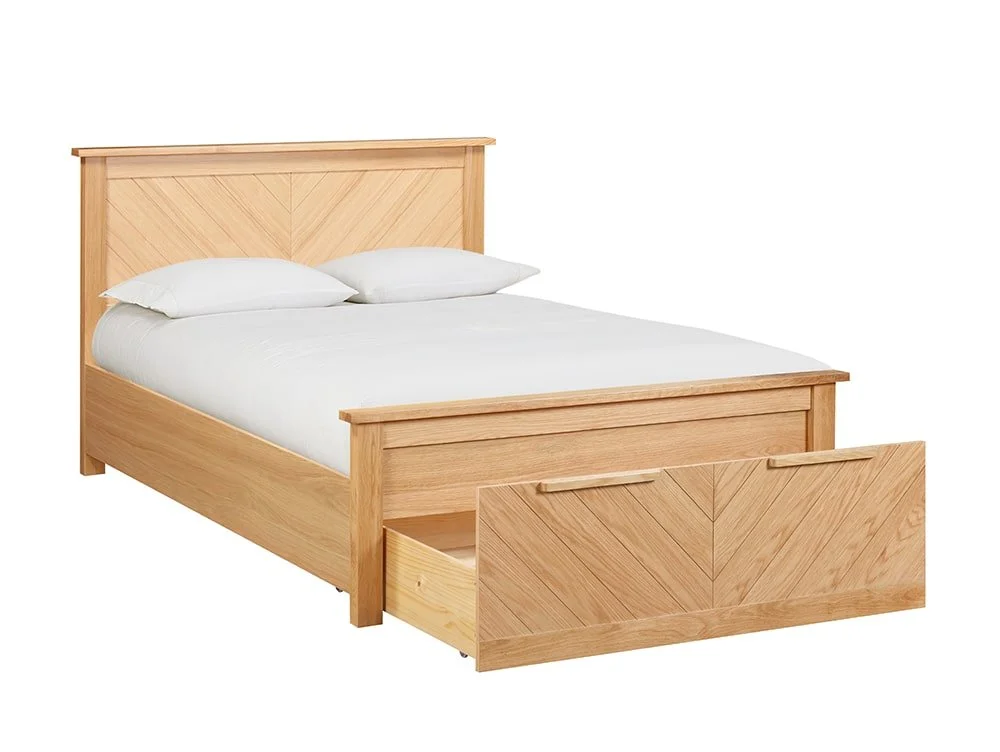 Limelight Limelight Hiro Oak Wooden 1 Drawer Storage Bed Frame