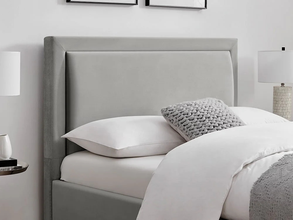 Limelight Limelight Cyra Grey Velvet 1 Drawer Storage Bed Frame