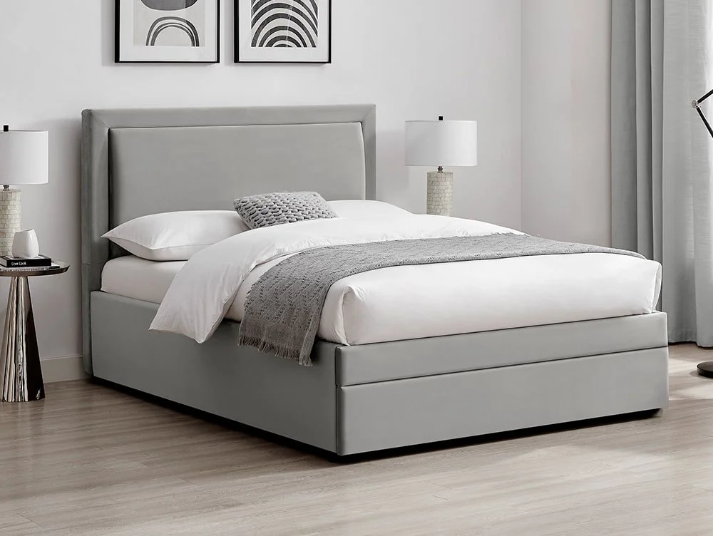 Limelight Limelight Cyra Grey Velvet 1 Drawer Storage Bed Frame